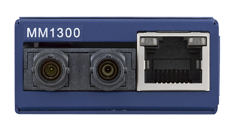 Miniature Media Converter, Wide Temp, 100Base-TX/FX, Multi-mode 1300nm, LFPT, 5km, ST type